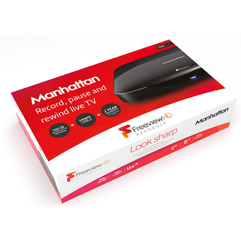 Manhattan T2-R 500 GB Freeview HD Recorder - Black
