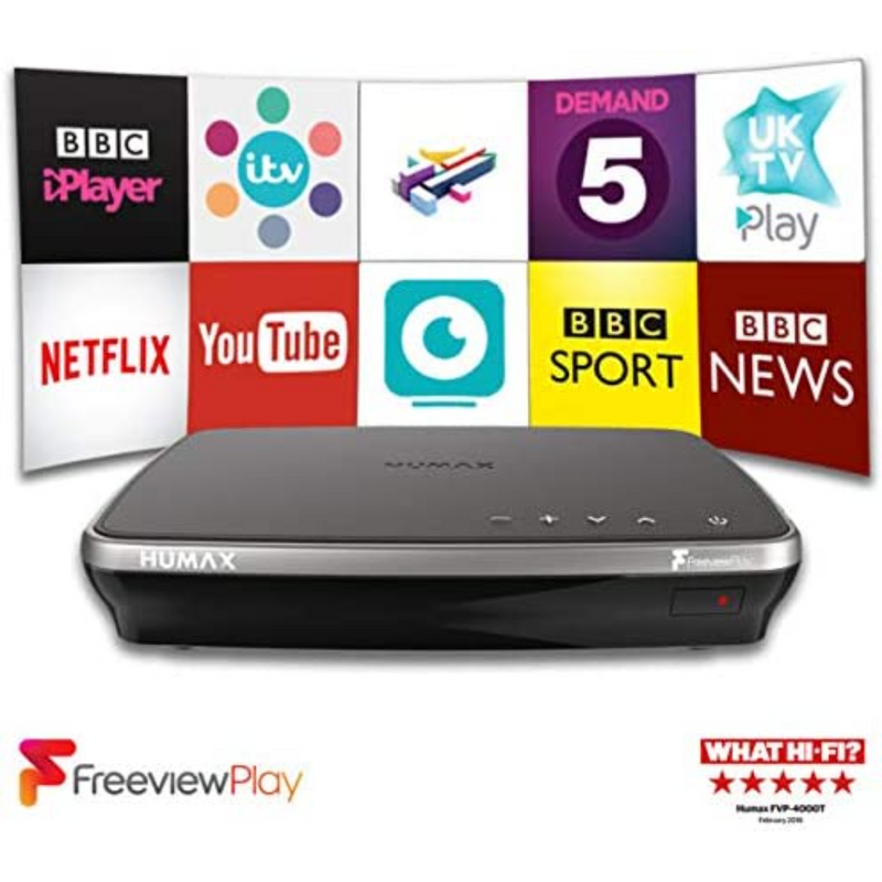Humax FVP-4000T 500GB Freeview Play HD TV Recorder (Renewed) - Mocha