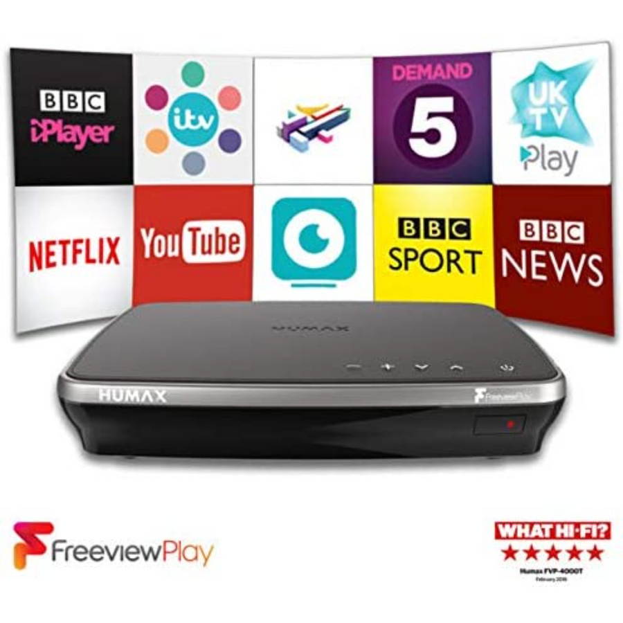 Humax FVP-4000T 500GB Freeview Play HD TV Recorder (Renewed) - Mocha ...