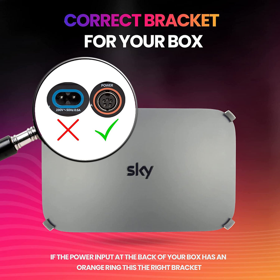 Sky Q Box Rear Panel Q-View Sky Q Box Wall Mount Bracket (LATEST 2TB MODEL) (Plastic) - PLE ...