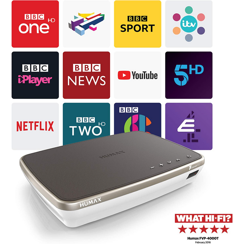 Humax FVP-4000T 500GB Freeview Play HD TV Recorder (Renewed) - Cappuccino