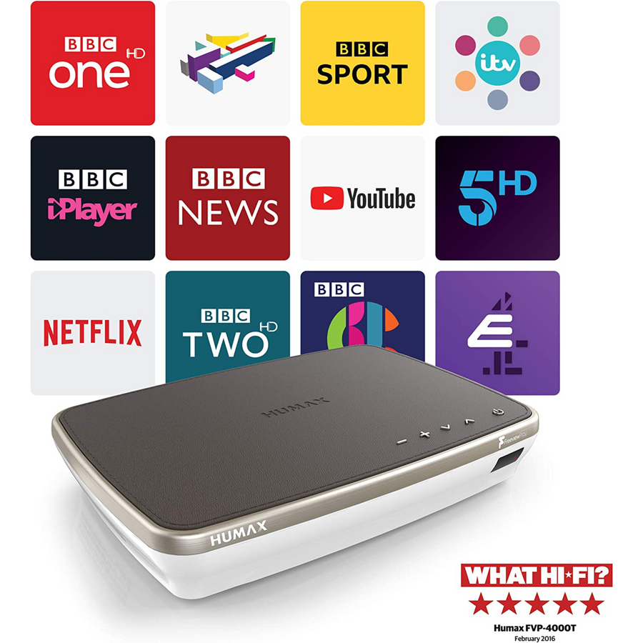Humax FVP-4000T 500GB Freeview Play HD TV Recorder (Renewed) - Cappucc ...